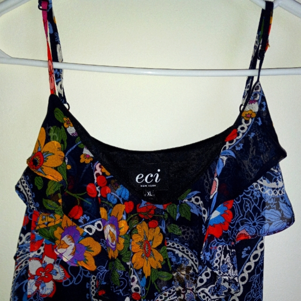 Floral Maxi Dress, Multi Color, Size XL - Picture 3 of 9